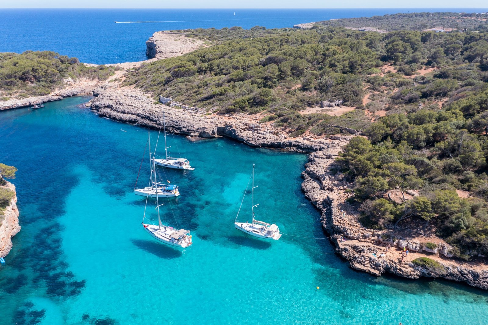 Hidden coves near Barcelona sailing charter